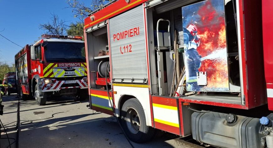 incendiu izbucnit la un autotren pe A1