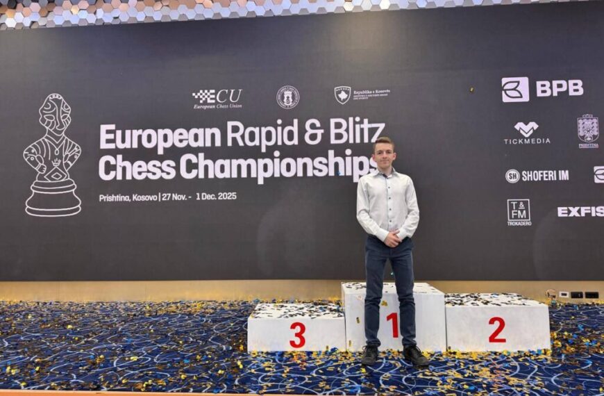 Un nou succes pentru șahistul Mihnea Costachi: Locul 1 la Campionatul European de Șah Blitz desfășurat în Kosovo