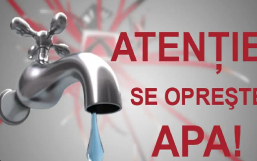 Marți: Se întrerupe furnizarea apei potabile în Oarda de Jos, Oarda de Sus, Ciugud, Berghin și Ohaba