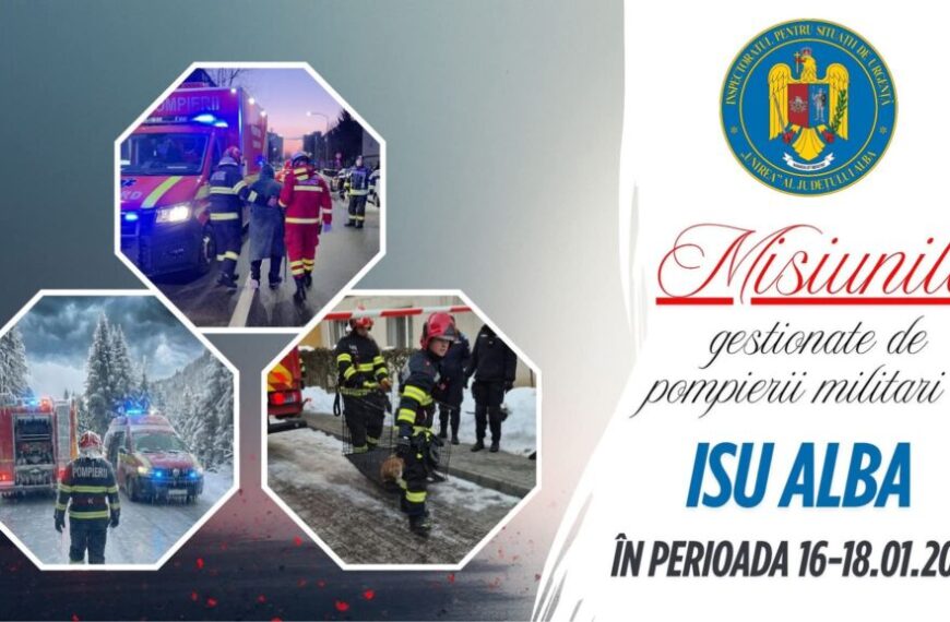 Peste 100 de misiuni, desfășurate de pompierii din Alba, în acest weekend