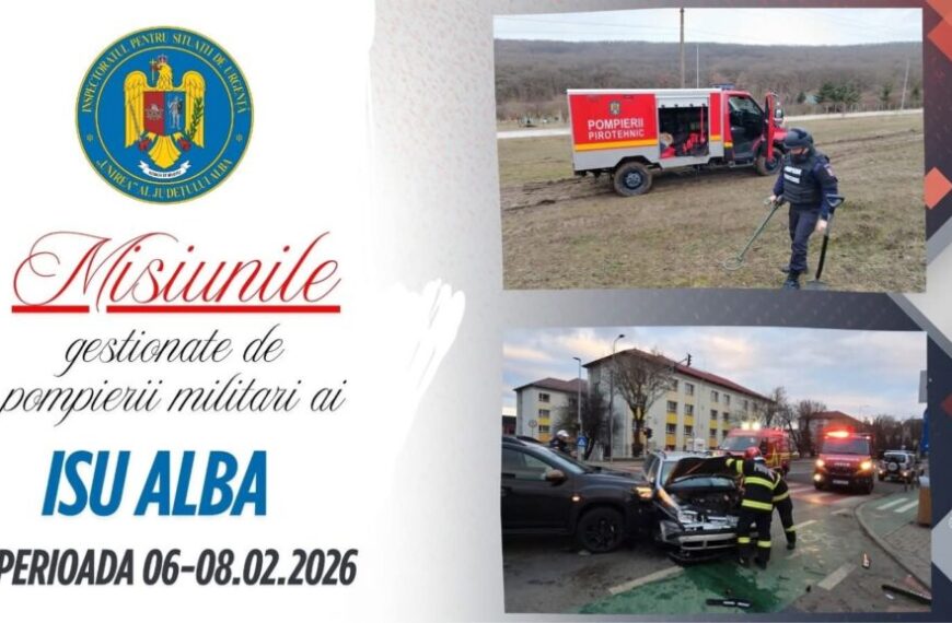 Peste 70 de misiuni desfășurate în weekend, de pompierii ISU Alba