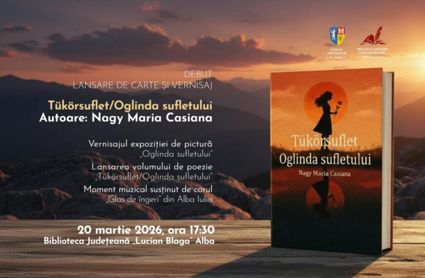 Vineri, ora 17:30 Debutul, cu expoziție de icoane și lansare de carte, a Mariei Casiana Nagy, la Biblioteca Județeană „Lucian Blaga” Alba