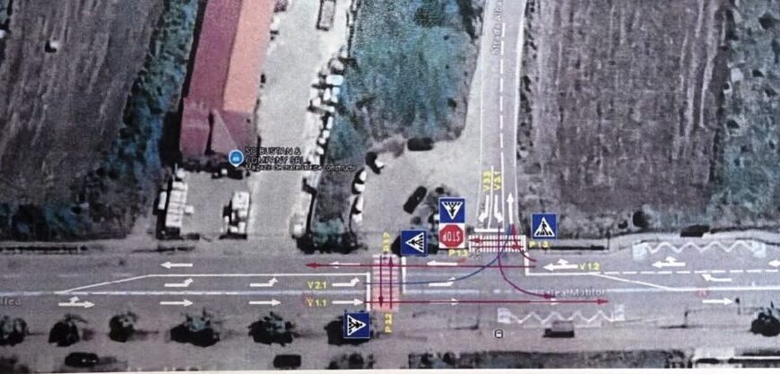 Sistem de semaforizare rutieră și treceri de pietoni, la intersecția străzii Albac cu Calea Moților din Alba Iulia