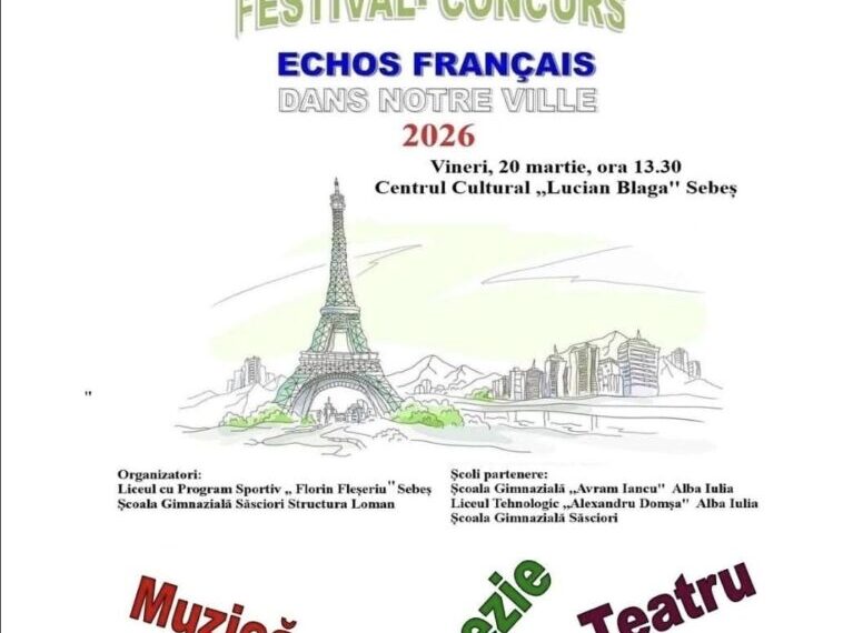 Sebeș: Festivalul -concurs „Echos français dans notre ville”, pe scena Centrului Cultural „Lucian Blaga”