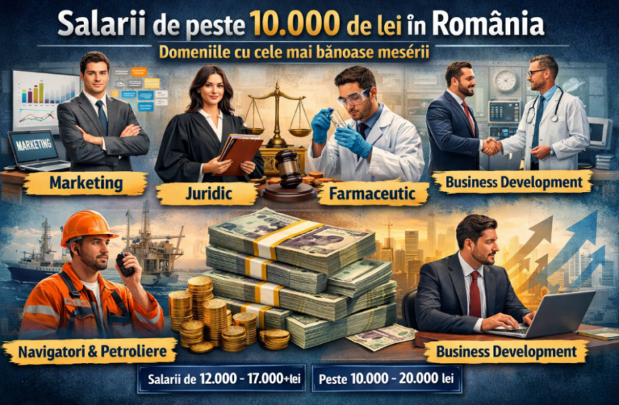 Salarii de peste 10.000 de lei în România. Domeniile în care angajații pot ajunge la câștiguri ridicate