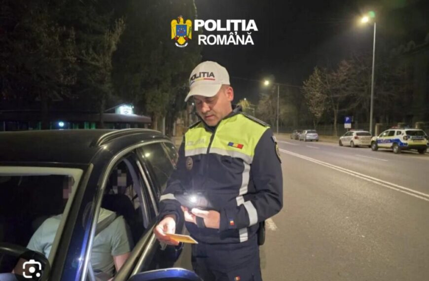 Peste 300 de testări pentru alcool și 7 abateri contravenționale, bilanțul unei acțiuni a polițiștilor în trafic