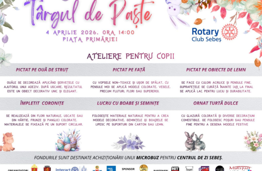 Cel mai mare Târg de Paște al Sebeșului aduce bucurie, tradiție și fapte bune în inima orașului