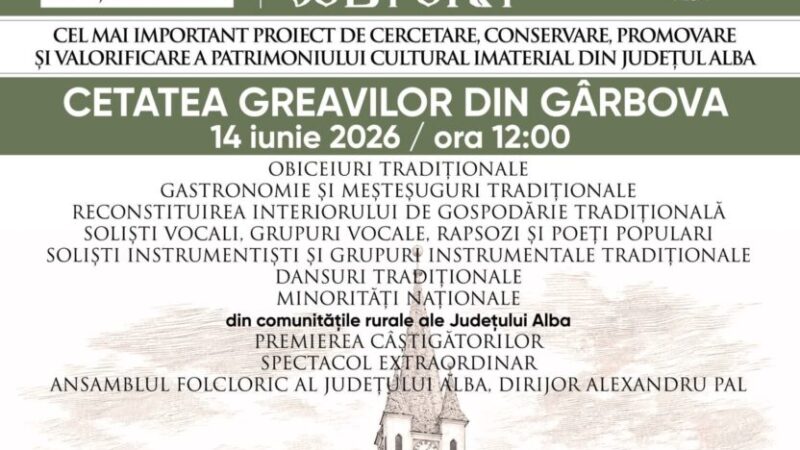 14 iunie: Festivalul Concurs ”Cultură pentru Cultură”, debutează la Cetatea Greavilor din Gârbova