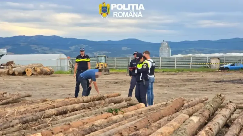 Peste 10 metri cubi de lemn confiscat și amenzi de peste 7.000 lei. Acțiune a polițiștilor în cadrul Scutului Pădurii la Sebeș