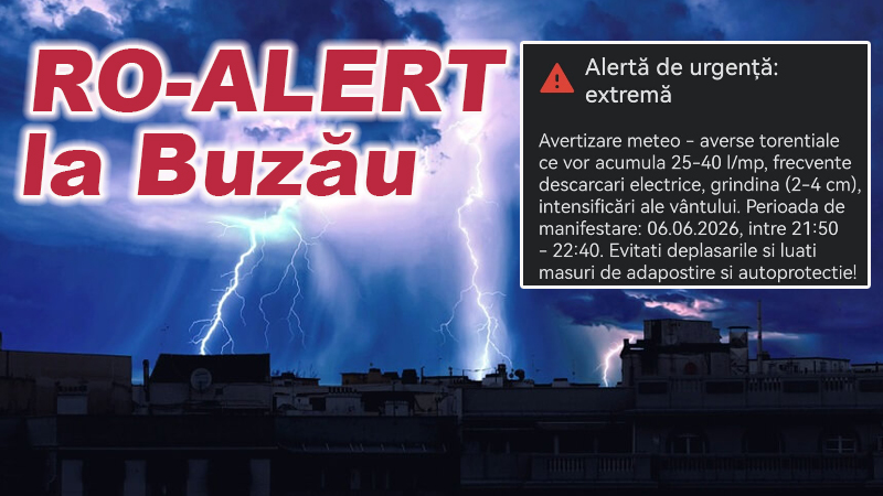 Avertizare meteo: Județul Buzău sub cod galben