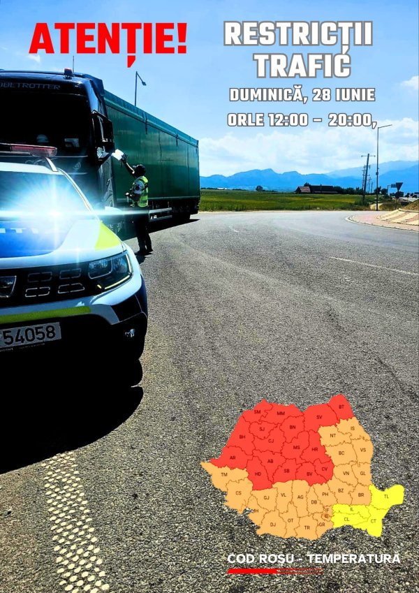 Cod Roșu: Restricții de Circulație pe Drumurile Naționale