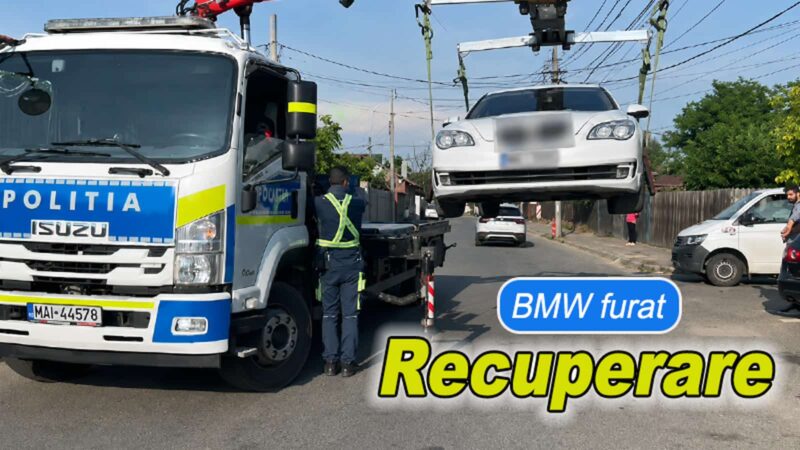 Furt de BMW la Buzău: Poliția recuperează mașina