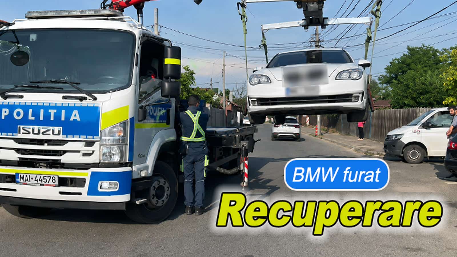 Furt de BMW la Buzău: Poliția recuperează mașina