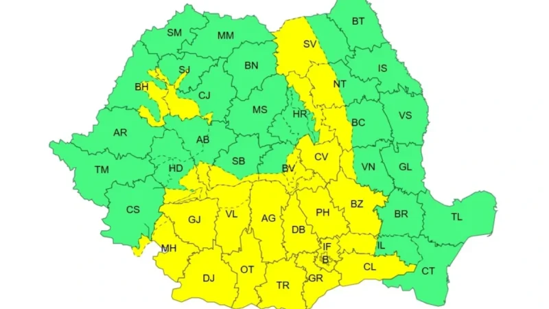Furtuni și ploi torențiale în județul Brașov