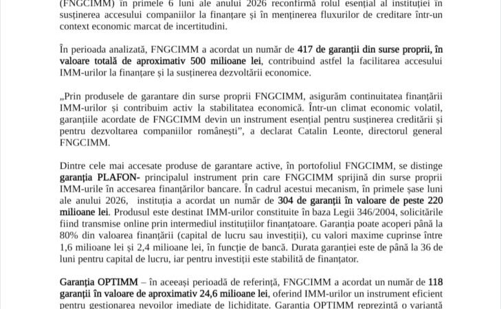 Garanții pentru IMM-uri: O soluție pentru dezvoltare