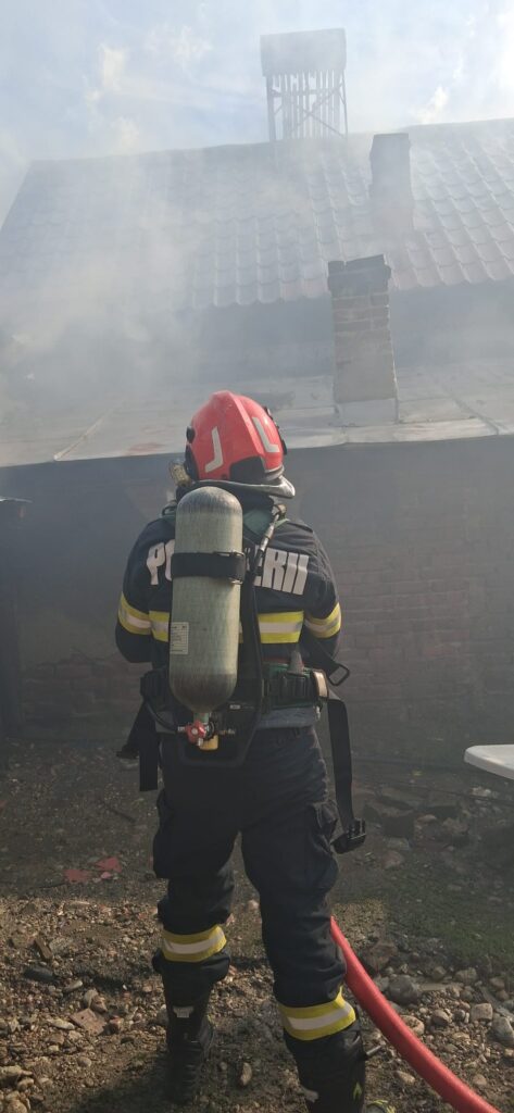 Incendiu devastator la Sinești, Vâlcea