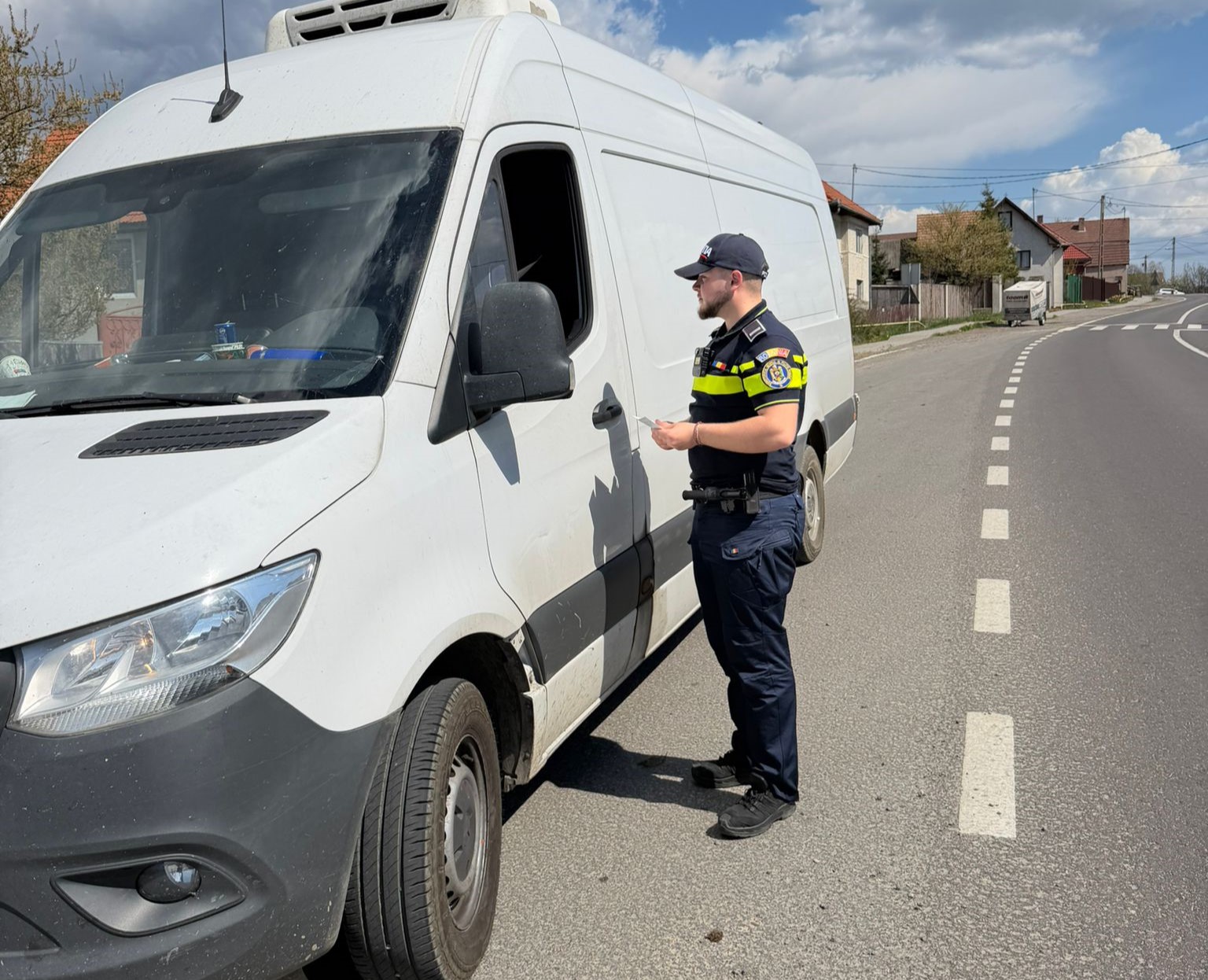 Polițiștii rutieri acționează pe DN 15
