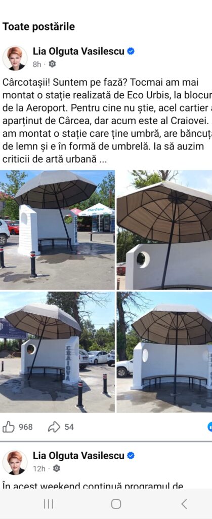 Primarul Craiovei, Lia Olguța Vasilescu, ironizează criticii mobilierului urban
