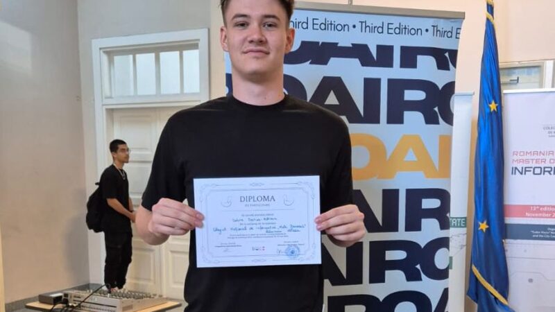 Tânărul Darius Dobre, ambasador al României la Olimpiada de Inteligență Artificială