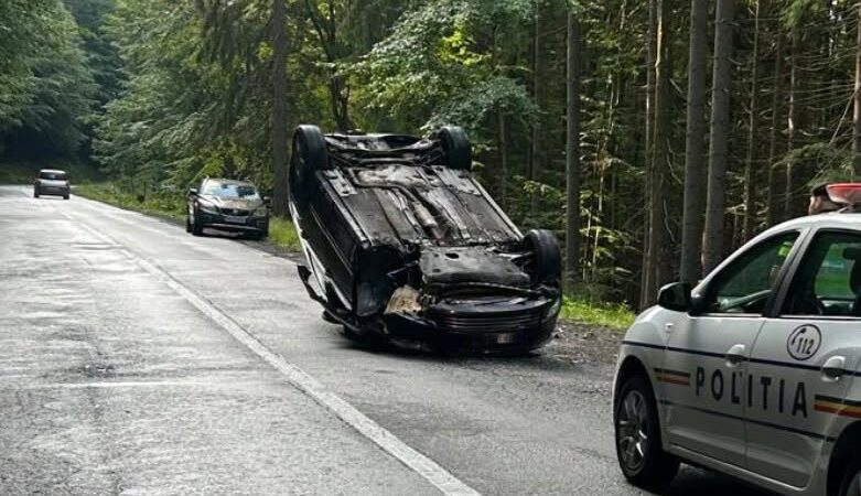 Accident rutier pe DN 13B: șofer rănit