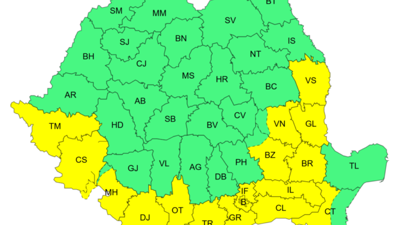 Avertizări meteo: caniculă și furtuni puternice