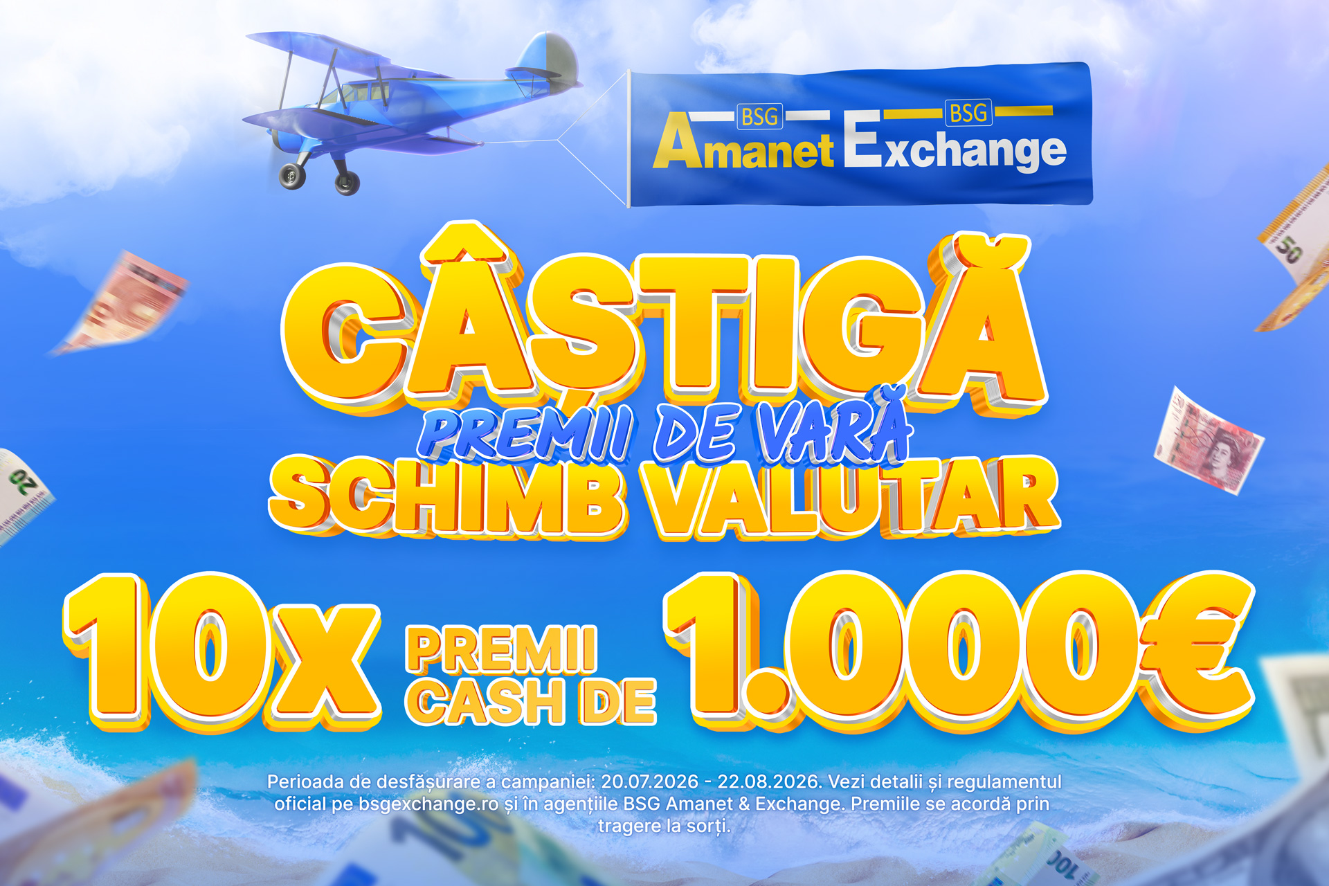 Câștigă 10.000 de euro cash la BSG