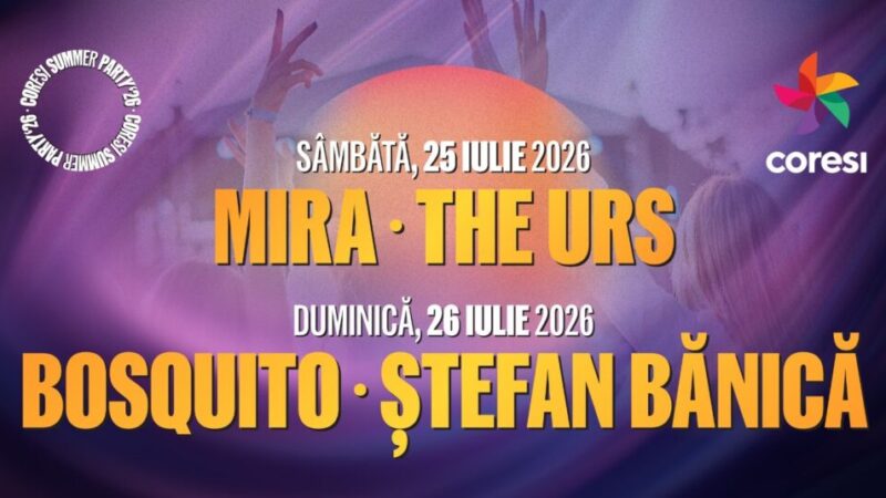 Coresi Summer Party promite un weekend plin de concerte live cu Mira, The Urs, Bosquito și Ștefan Bănică