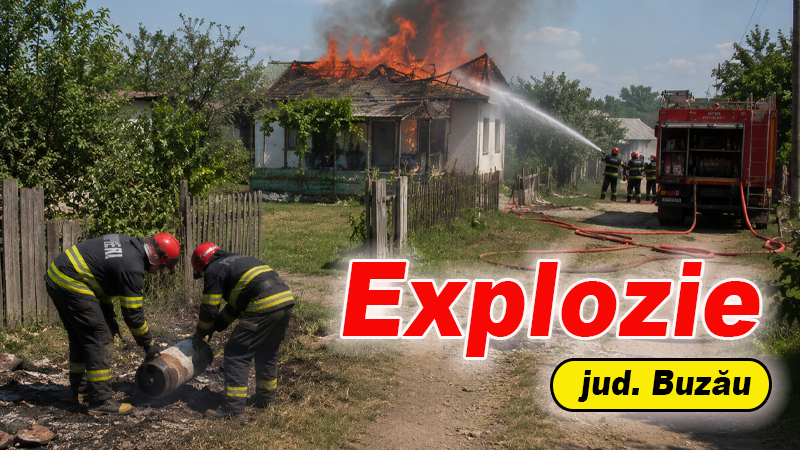 Explozie devastatoare într-o casă din Buzău