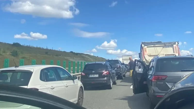 Foto | Incident rutier pe Autostrada Sebeș-Turda, la km 68: Trafic dificil