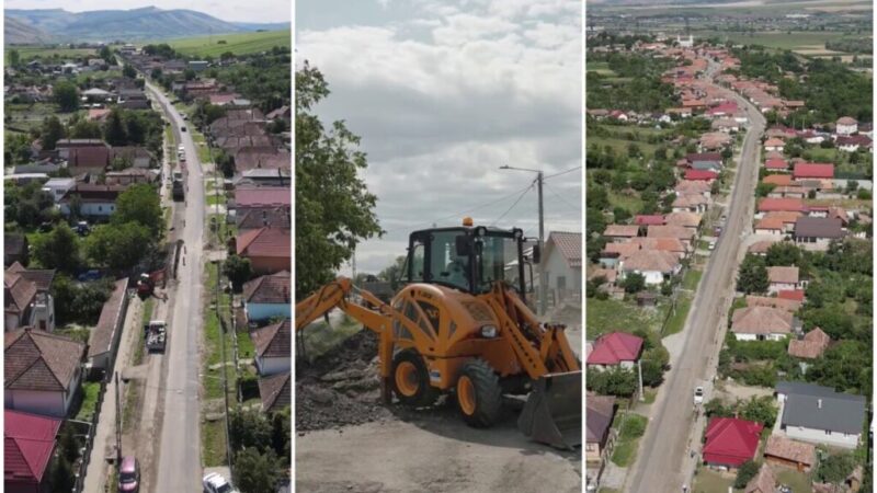 VIDEO: Modernizări majore pe o arteră din Uioara de Sus. Înlocuirea conductelor de gaz și apă, vechi de peste șase decenii