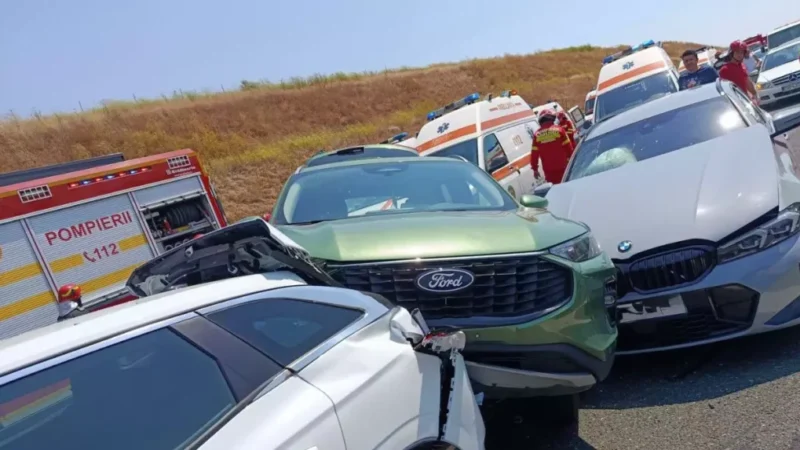 Accident pe Autostrada Soarelui: șase mașini implicate