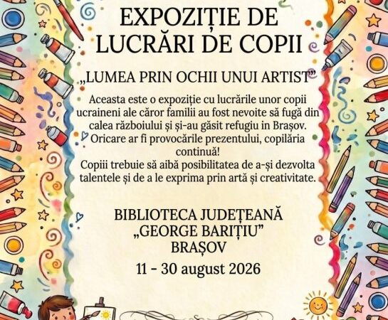 Copiii ucraineni își împărtășesc povestea prin artă la Brașov