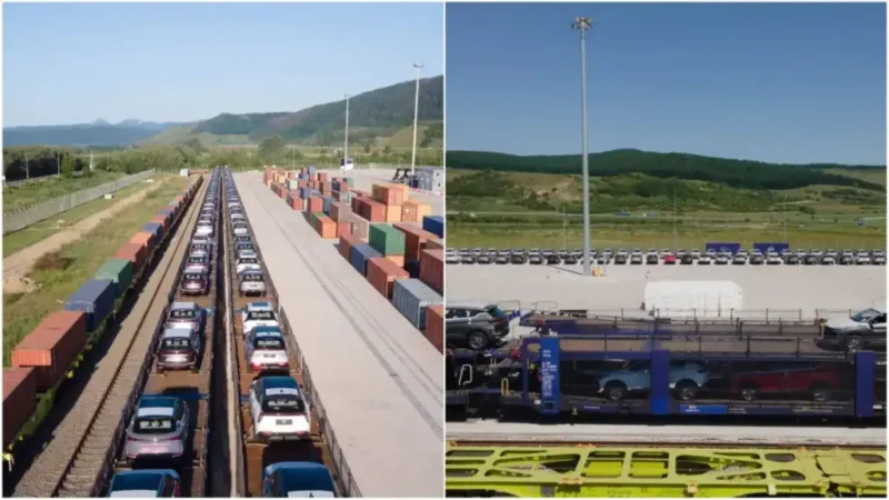 Foto | Comuna Mirăslău se transformă într-un centru auto regional: DP World inaugurează primul coridor feroviar pentru vehicule finite către sud-estul Europei