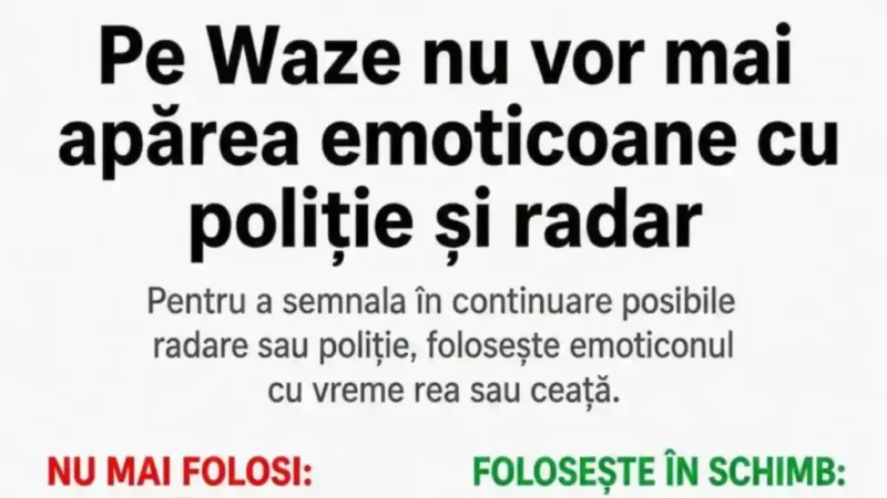 FOTO | Poliția nu va mai fi semnalată pe Waze? Mesajul clar al Ministerului Afacerilor Interne: „Respectați doar regulile de circulație”