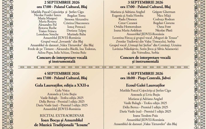 Centrul de Cultură Augustin Bena vă invită la Strugurele de Aur
