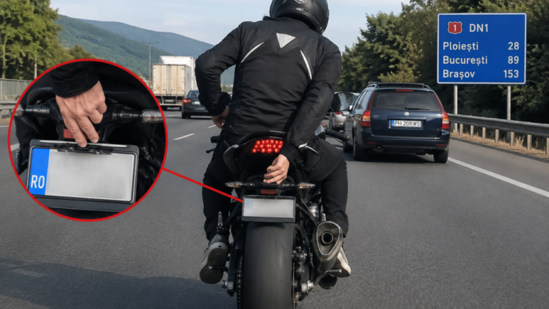 O tendință recentă printre motocicliștii din România: mascarea numerelor de înmatriculare pentru a evita identificarea