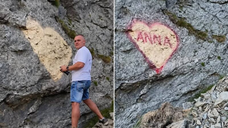 Un gest romantic pe Transfăgărășan se transformă într-un caz de vandalism