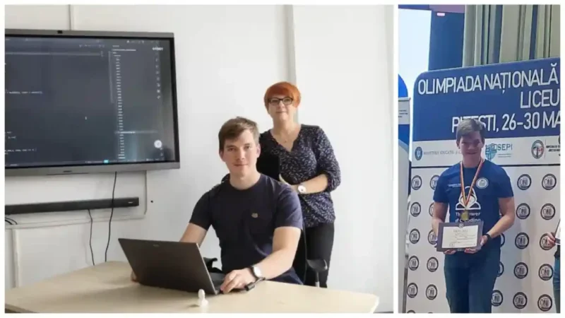 Victor Dobra, talentatul elev din Sebeș, recunoscut pentru excelența în informatică și matematică la Zilele Municipiului 2026