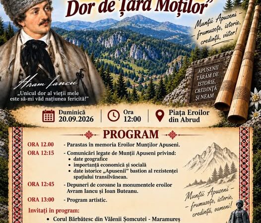 Ziua Munților Apuseni, sărbătorită la Abrud. Eveniment dedicat eroilor și tradițiilor moților