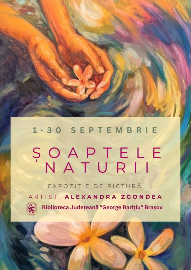 Expoziția de pictură „Șoaptele Naturii” deschisă la Biblioteca Județeană pe durata lunii septembrie