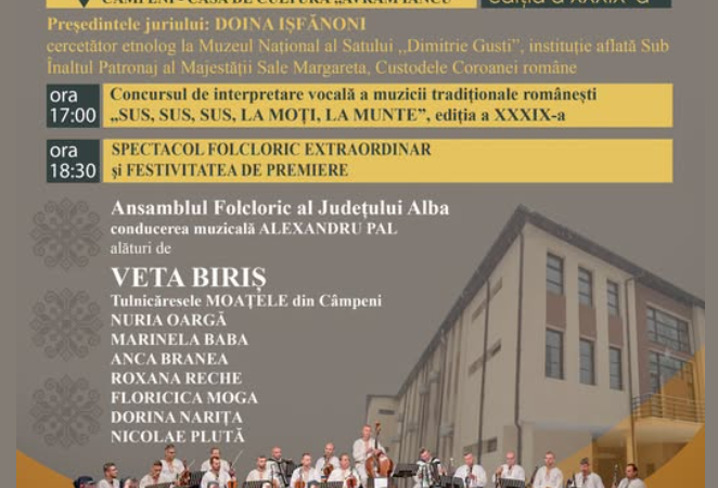 Centrul de Cultură Augustin Bena Alba: „Sus, sus, sus, la moți, la munte” – ediția a XXXIX-a