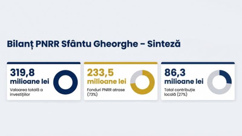 Investiții de 320 de milioane de lei la Sfântu Gheorghe prin PNRR: Modernizări școlare, reabilitări de blocuri și autobuze electrice