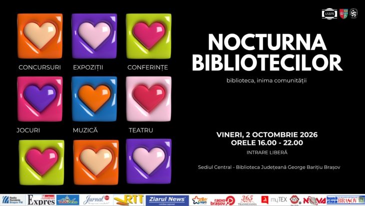 Nocturna Bibliotecilor 2026 la Brașov: Seară Culturală
