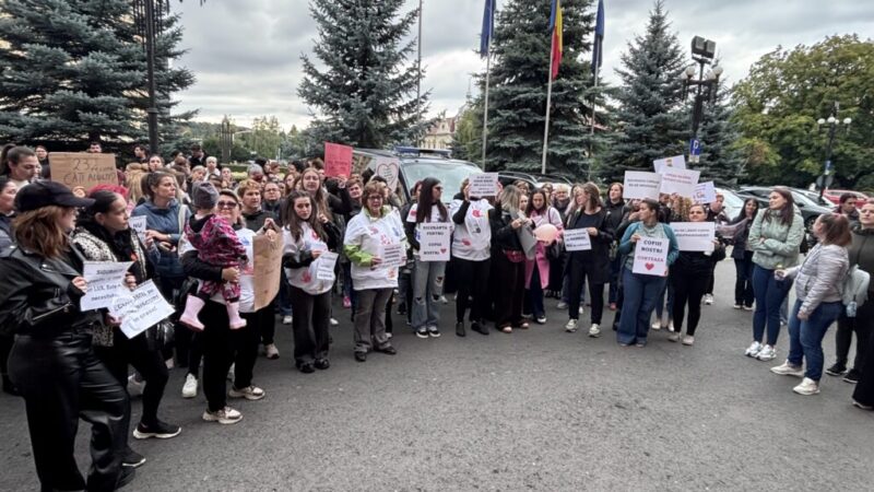 Protest la Brașov: Părinții cer mai multe îngrijitoare