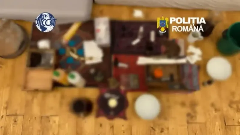 Ritual spiritual cu droguri periculoase, întrerupt de DIICOT în colaborare cu BCCO Alba Iulia la o pensiune din Hunedoara: Trei persoane, inclusiv un peruan și un danez, reținute