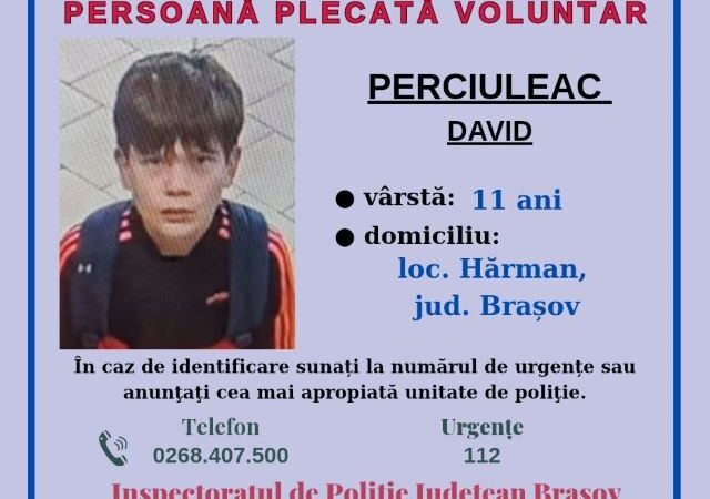 Copil Dispărut din Hărman, Găsit în Săcele