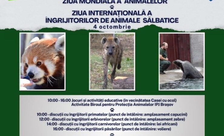 Program Special la Zoo Brașov de Ziua Animalelor