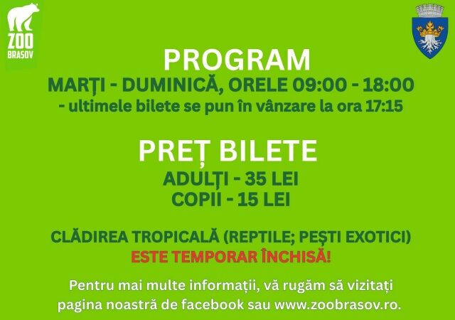 Zoo Brașov Adopta Programul de Iarnă